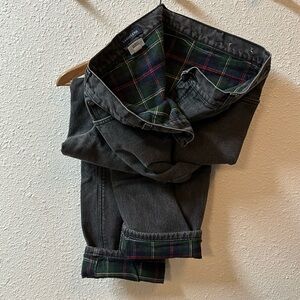 LANDS END :: Flannel lined square rigger faded black Jean